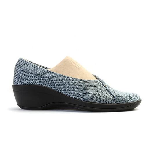 Arcopedico Mailu nylon knit slip on comfort shoe Titanium silver NWT 38 US7-7.5 - Picture 3 of 4